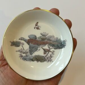 Royal Worcester Pheasant Bone China Trinket Dish